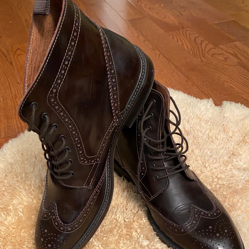 STAFFORD LEATHER LACE BOOTS
